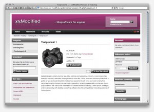Screenshots zur xtcModified eCommerce Shopsoftware